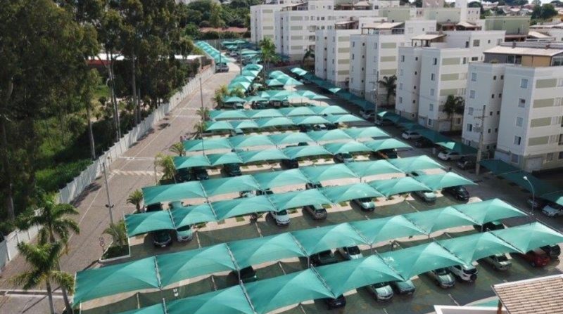 Cobertura para vagas de garagem em condominio